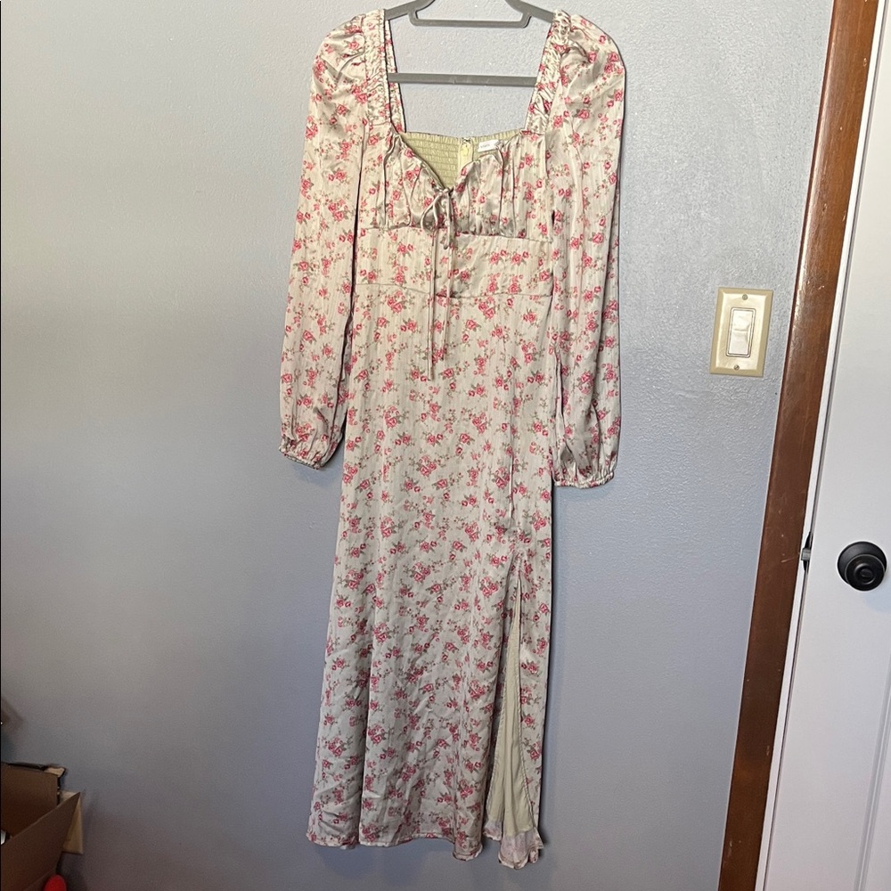 Altar'd State Pink Floral Long Sleeve Dress